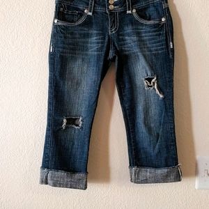 Hydraulic Cropped Cuffed Capri Jeans size 5 / 6